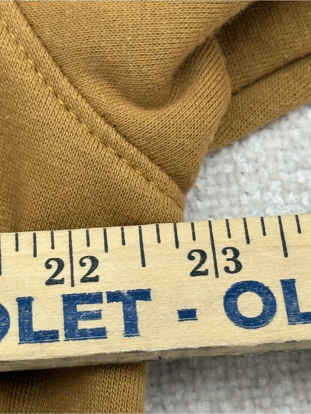 True Religion Mustard Brown Zip Hoodie with Logo Tag